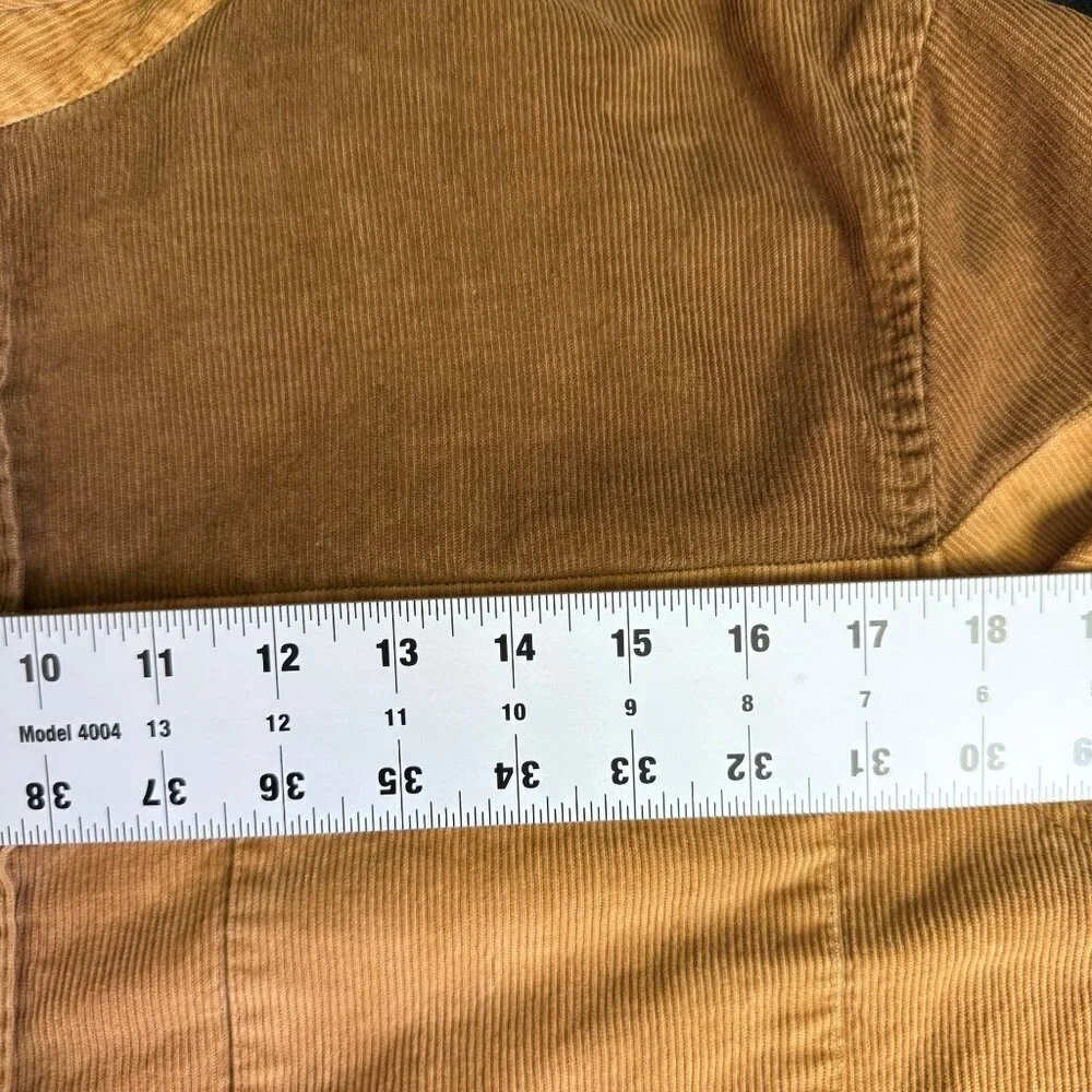 J. Crew Mens  Midweight Corduroy Workshirt in Colorblock Medium Brown tan